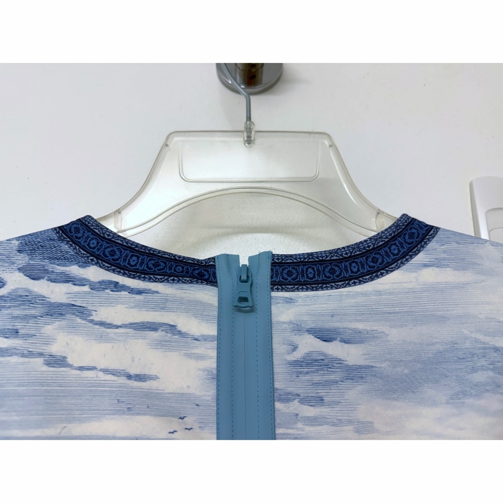 NWT Alice + Olivia Wynell Chateau A Line Mini Dress Blue Toile De Jouy Floral 6 - Picture 9 of 12